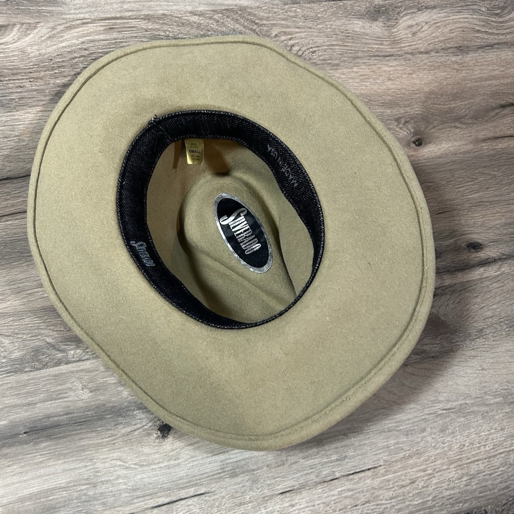 Silverado Beige Cowboy Hat Size 6  7/8 (Small) 100% Wool Western Rodeo - Picture 6 of 8
